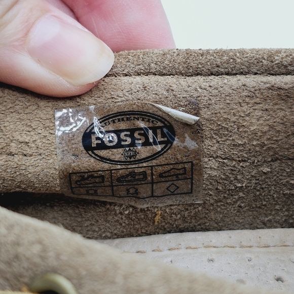 Fossil Men\'s Tan Suede Leather Lace Up Loafers, size 11 main image 4